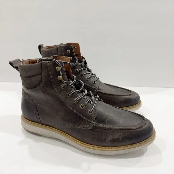 Alpine Design Men\'s Genuine Leather Casual Lace Up Work Utility Ortholite Boots Alpine Design Ortholite Chukka Casual Lace Up Boots Brown  main image 3